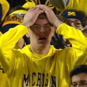 ShooterMcGavin's tweet photo. Michigan fans right now https://t.co/qm420TELc6