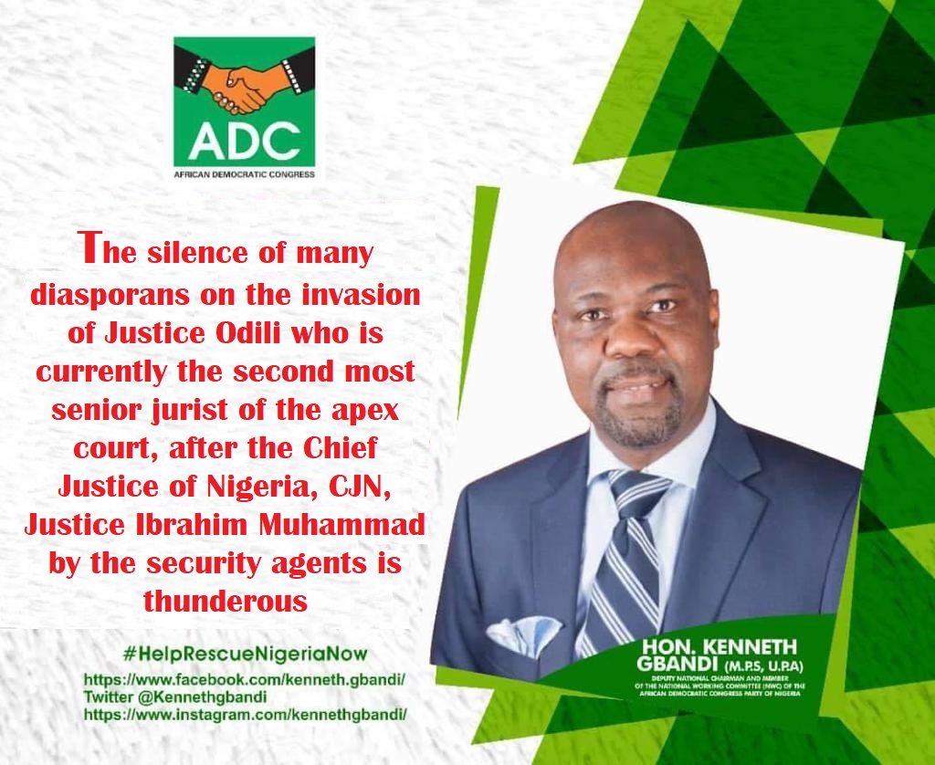 Adc7thzone's tweet photo. 🈴 While the activities of some judges in Nigeria have been seriously under heavy scrutiny, especially on politically motivated judgements, the silence of many diasporans  on the invasion of Justice Odili  who is currently the second most senior jurist of the apex court https://t.co/01IRqqDhIH