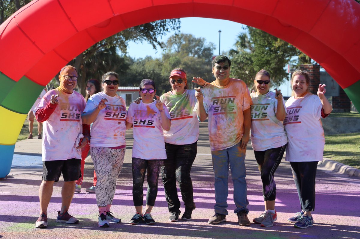 RattlerABC's tweet photo. No better way to kick-off Sharyland High School’s Centennial Homecoming! Thank you to our participants, amazing volunteers, sponsors, and SHS staff and support teams for making our event a success!!!! #WeAreRattlers #GoBigRed #RunSHS https://t.co/NvbTxmYZE6