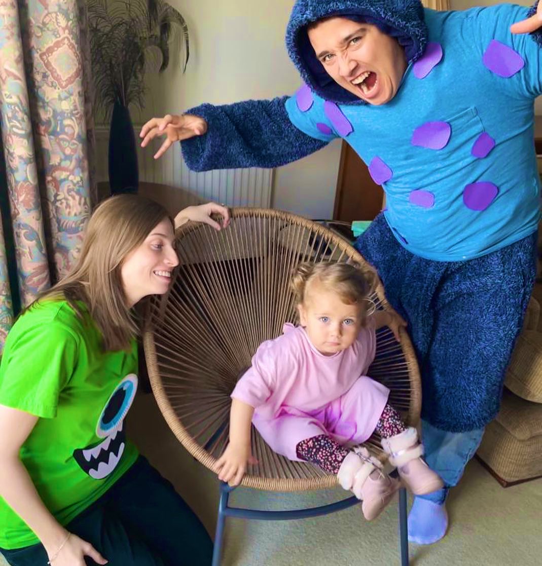 becca__welsh's tweet photo. “I wouldn’t have nothing if I didn’t have you.” 💙💜💚 #monstersinc #monstersinccostumes #diyhalloweencostumes #halloween2021 https://t.co/Uy1Drw9zB5