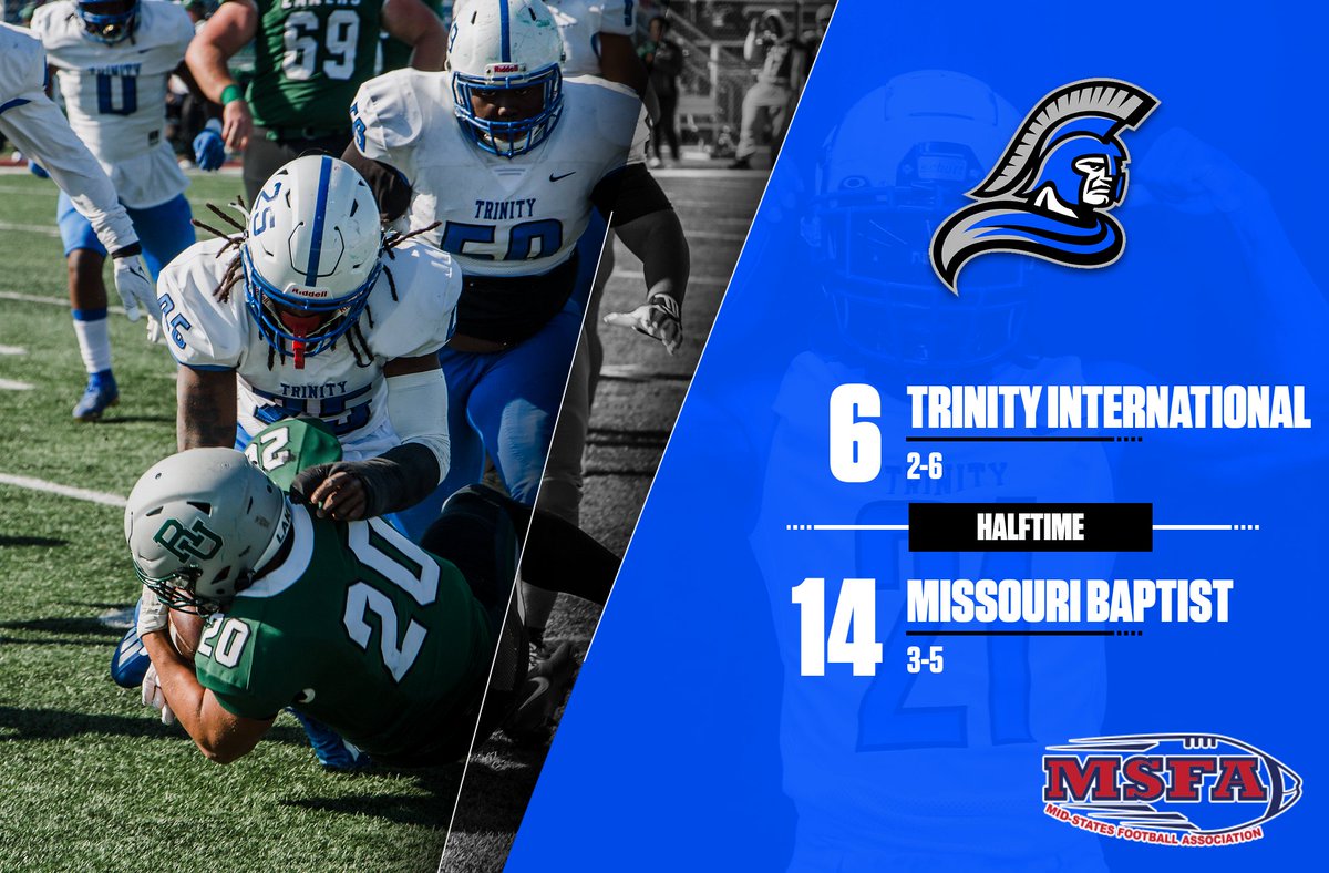 TIU_Football's tweet photo. Spartans lead Trinity 14-6 at the break.

#WeAeTIU #TIUfb #MBUvsTIU #TrojanNation https://t.co/e61qI0jWR8