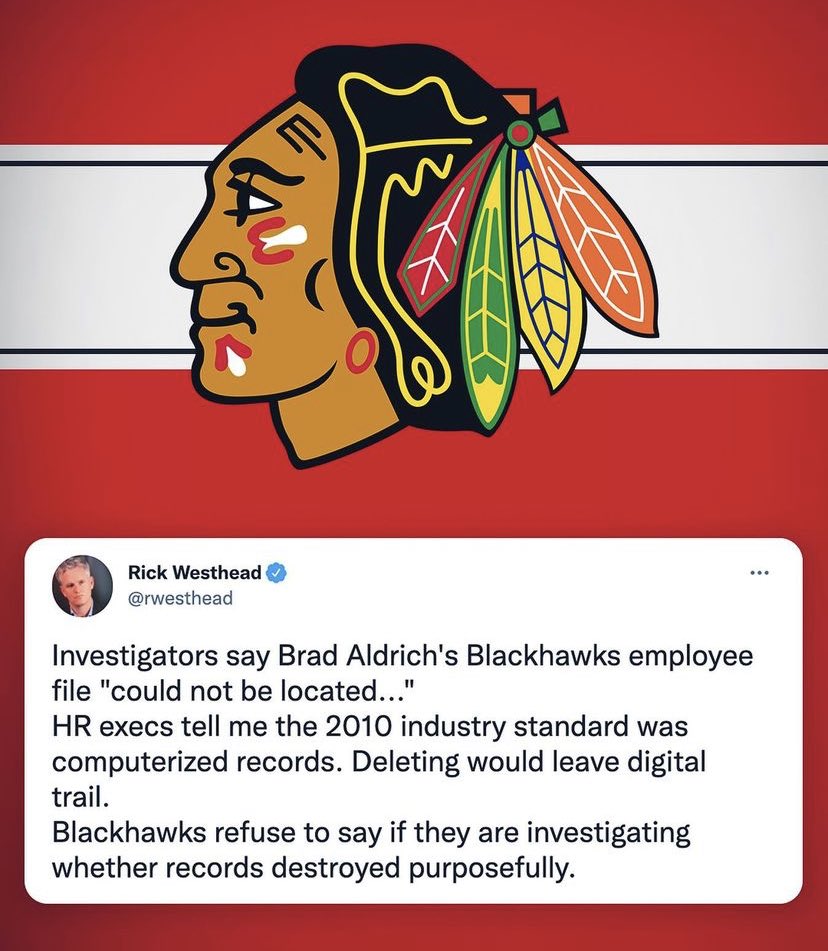 sandropacheco71's tweet photo. Is this more shady #CoverUp by the #ChicagoBlackhawks regarding #BradAldrich and the 2010 #SexualAssaultScandal. #NHL #KyleBeach #Blackhawks https://t.co/cv93FPytDj