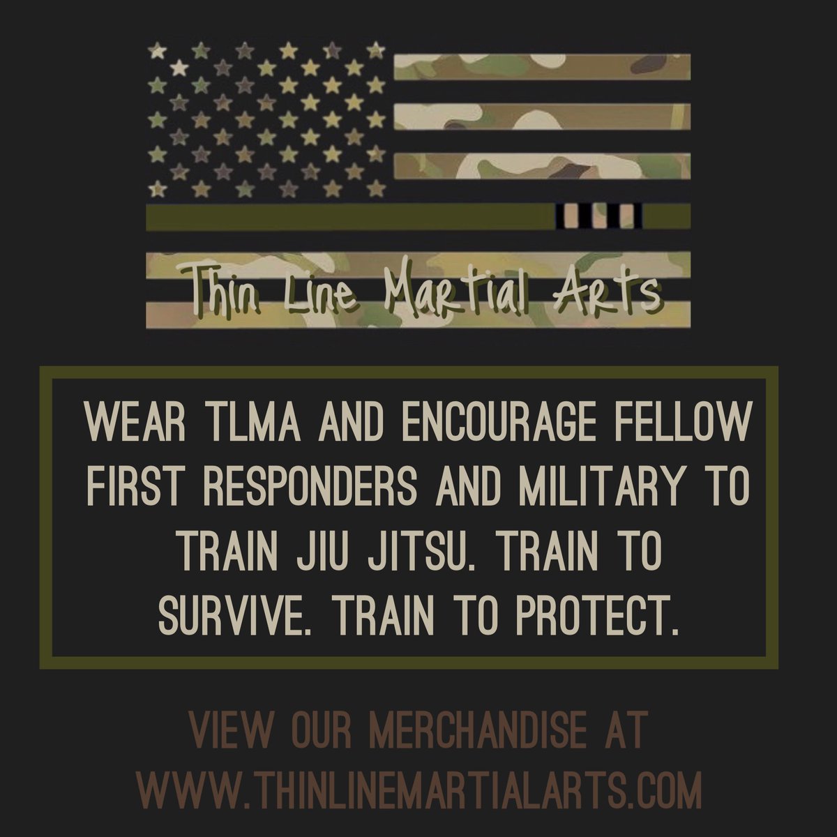 Wear TLMA and help get the conversation started to encourage other first responders and military to get in and train. 

thinlinemartialarts.com

#thinlinemartialarts #jiujitsu #army #armybjj #marines #marinejiujitsu #navyseals #navy #airforce #uscoastguard #military #militarybjj