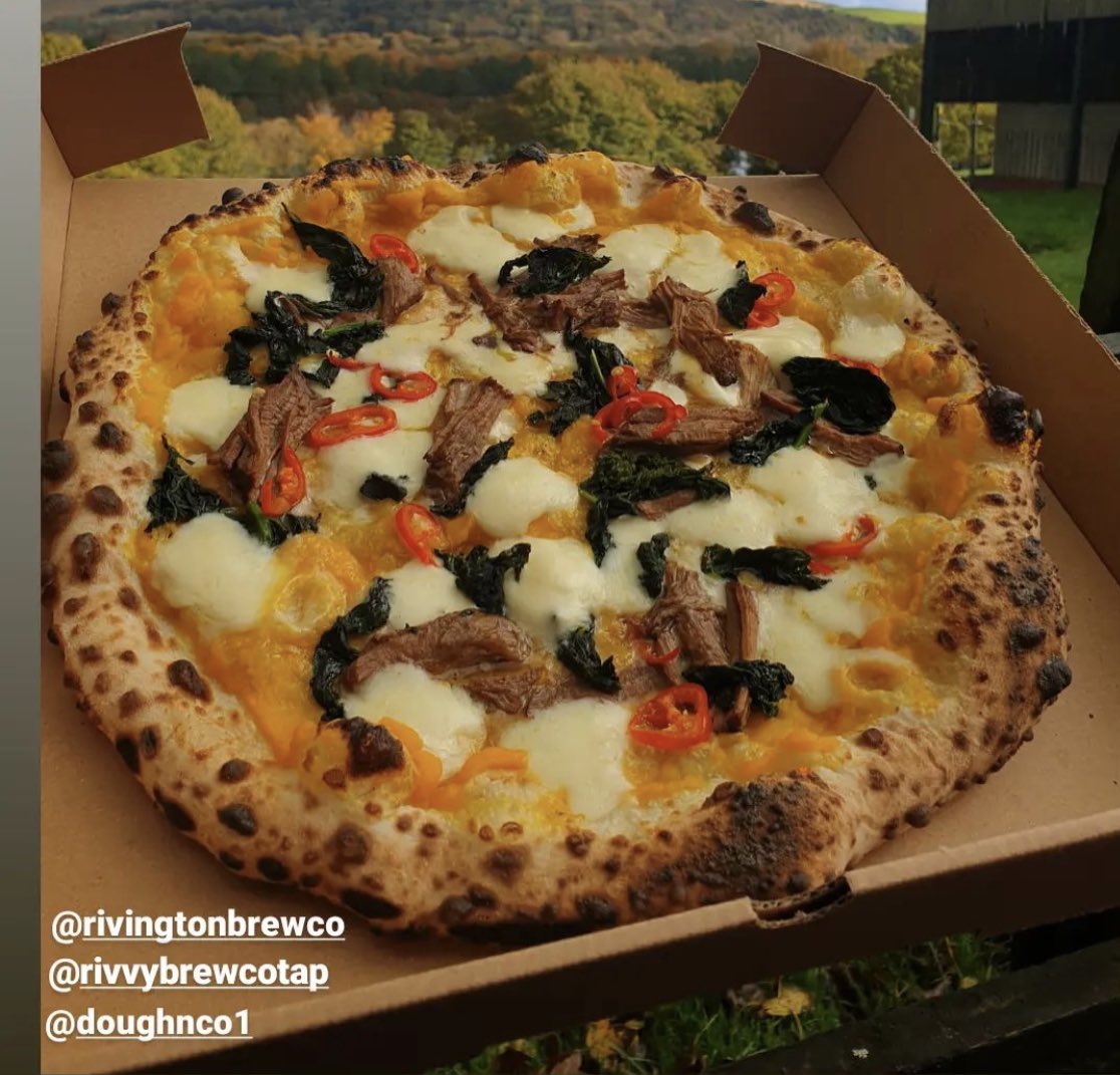 paboardman's tweet photo. Outside of all the usual stress,comfort can be found @DoughNCo and @rivingtonbrewco #pizza #CraftBeer https://t.co/EKzytY545q