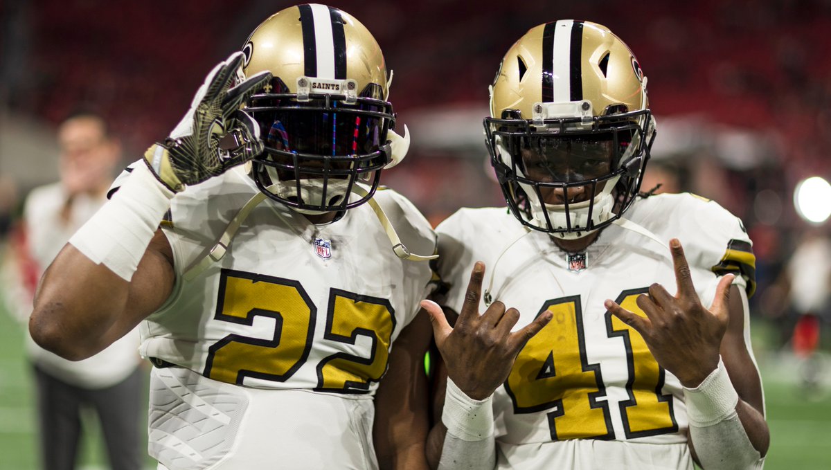 Saints's tweet photo. Reunited 🙌

@markingramII ⚜️ @A_kamara6 https://t.co/7dJNRiMIrC