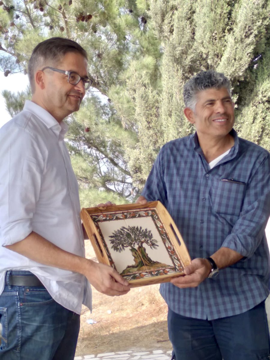 This weekend the team of the <a href="/GerRepRamallah/">Anke Schlimm</a> Office had the honour and pleasure to assist in the olive harvest at the Nassar's familys <a href="/TentOfNations/">Tent of Nations</a>. Their philanthropic spirit,  work &amp; hospitality are impressive examples of resilience under dire circumstances.
