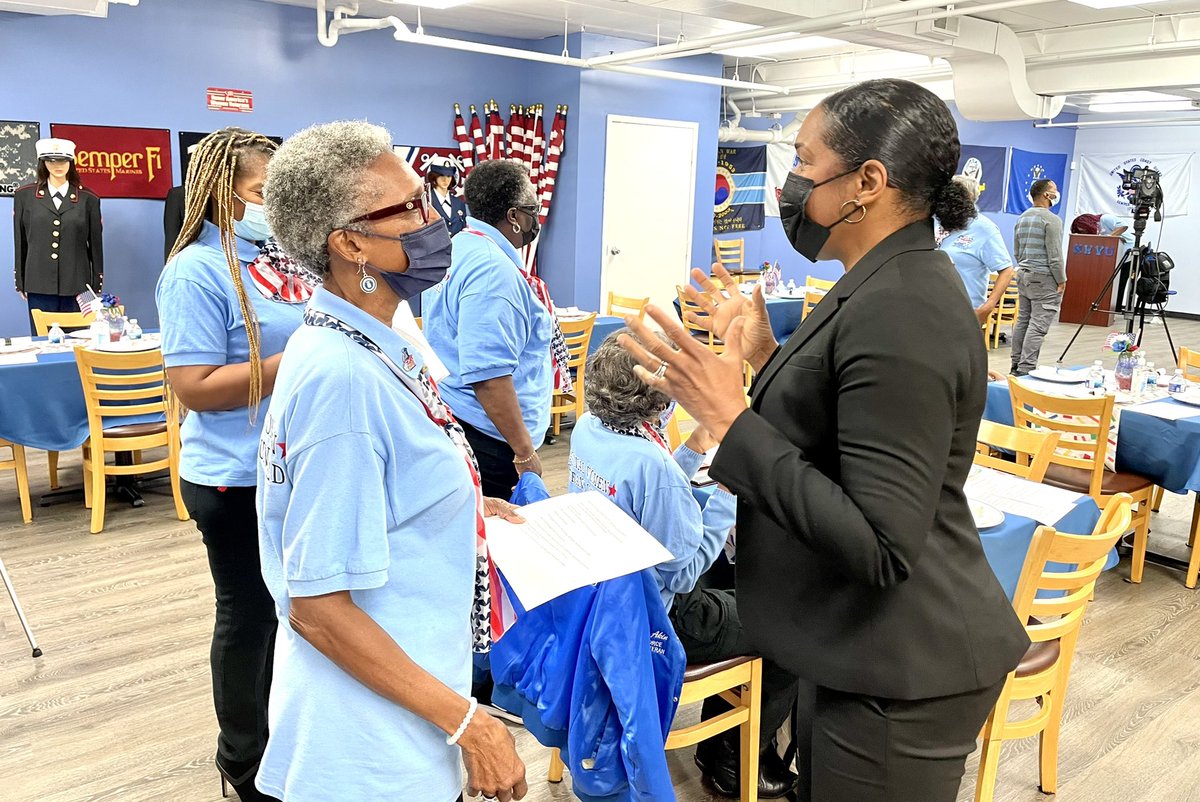 LtGovStratton's tweet photo. Our brave women #Veterans face unique challenges.
Today, I was proud to join former POW Jessica Lynch and National Women Veterans United to lift up the stories which have gone unheard for far too long.
Stay tuned as I’ll be sharing more of this #HERtory on Veterans Day 2021. https://t.co/V0fEkhBEzm