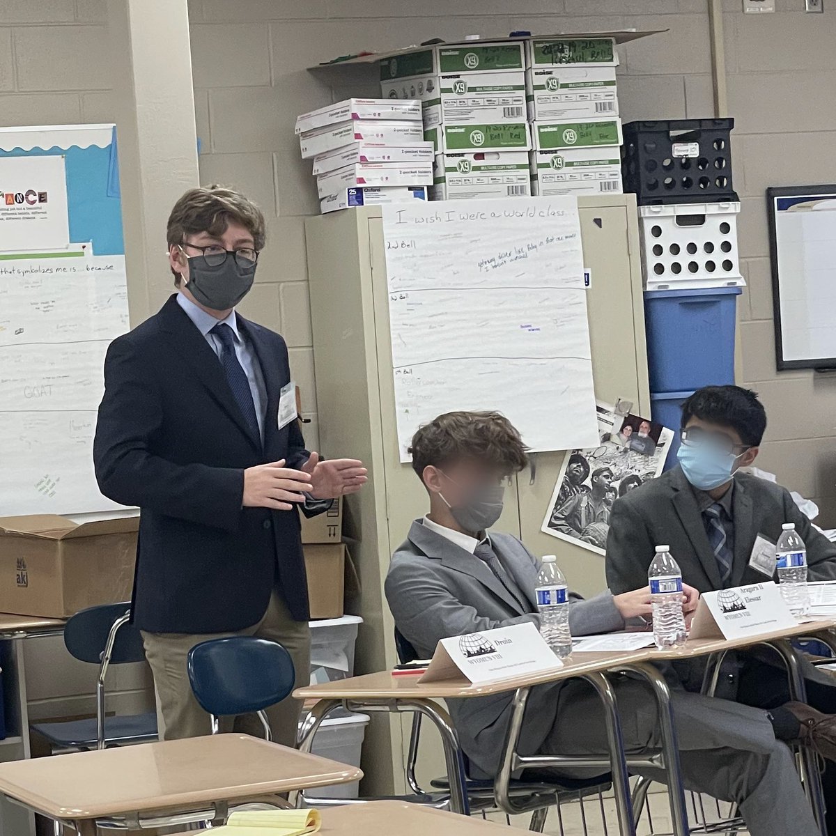 MrBorgman's tweet photo. Getting it done in committee. #WYOMUN VIII @FTHighlandsHS @FTSchools https://t.co/8KJSUk4Quv