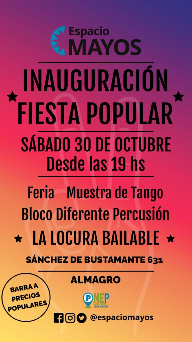 Es hoy! Es hoy! Lxs esperamos!!