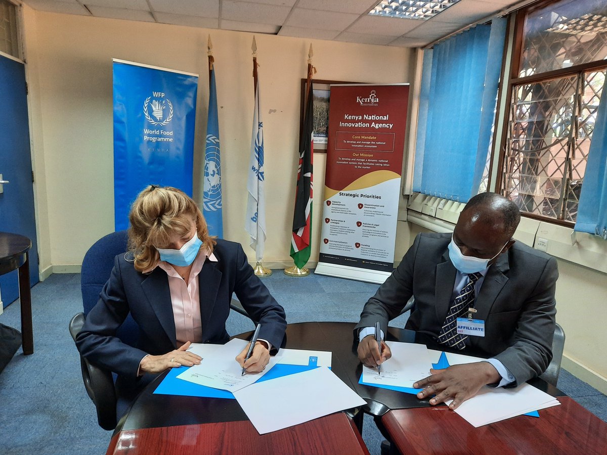 WFP_Kenya's tweet image. @WFP_Kenya has signed a #partnership agreement with Kenya National Innovation Agency, outlining #collaboration to address #needsbased challenges while creating an enabling #environment for #innovativepractices in #foodsecurity.
@KENIAupdates @fede_nacca @LaurenLandis1