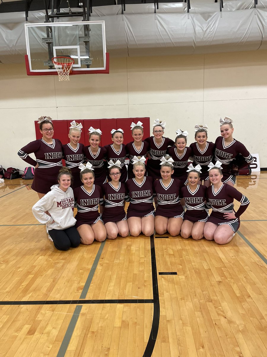 IndeeCheer's tweet image. Indee Cheer had a wonderful performance at Tiger Invite today!! #mustangnation #ontostate
