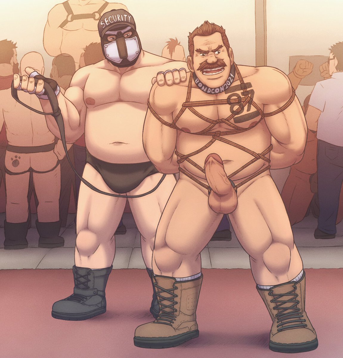 BARAMANTIK's tweet photo. Commission for @Rexy535 

#bara #bear #gay #muscle #nsfw #art https://t.co/ZCvMkd9qWn