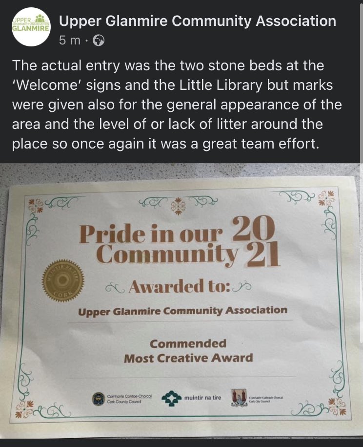 UpperGlanmireCommunityAssosciation (@glanmireupper) on Twitter photo 