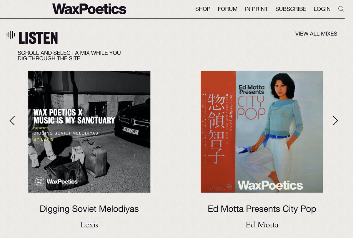 So chuffed to be in <a href="/waxpoetics/">Wax Poetics</a>!! Check out the Soviet / Melodiya Records special mix and feature by <a href="/MIMSLexis/">Lexis</a> 🛰️🪐 waxpoetics.com/listen/music-i…