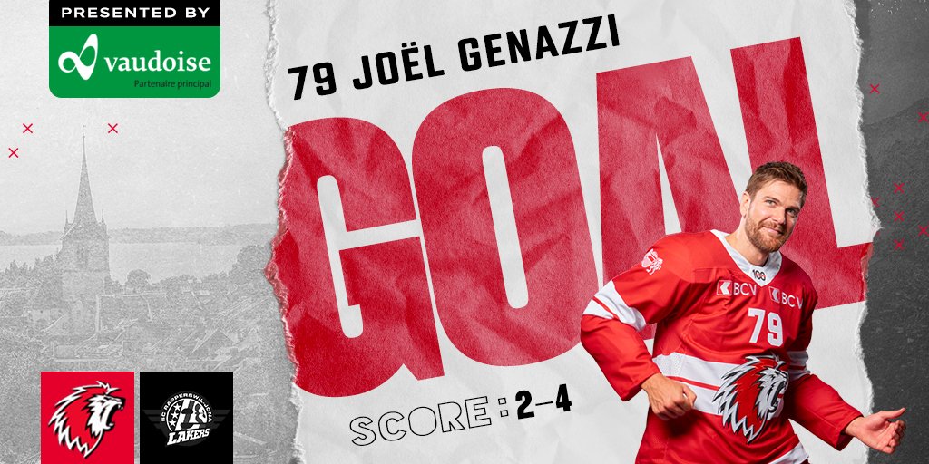 lausannehc's tweet photo. Joël Genazzi réduit l'écart pour les Lions à 5 minutes de la fin du match 🔴⚪️
LHC 2⃣-4⃣ SCRJ
#LHCSCRJ 🔥 https://t.co/DQ8CGR6pPN