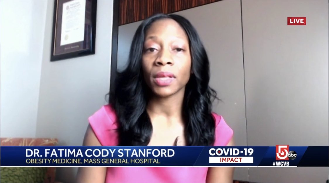 askdrfatima's tweet image. Started early this morning on @WCVB @ABC speaking about #weight #weightgain and #COVID19 Check it out here: youtu.be/9HM1uhCzIH4 #obesity #obesidad