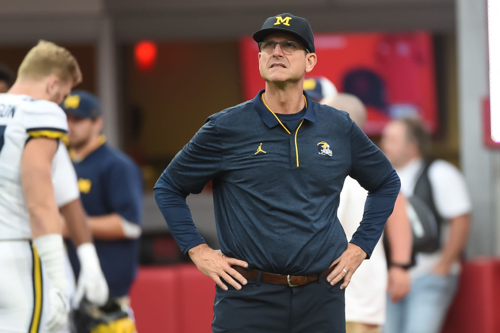 After today's loss to Michigan State, Jim Harbaugh falls to 3-9 vs Michigan State and Ohio State as the Wolverines' head coach. 

Harbaugh's 2-9 record on the road against AP-ranked opponents is the worst win percentage by a coach with a single school in those games.