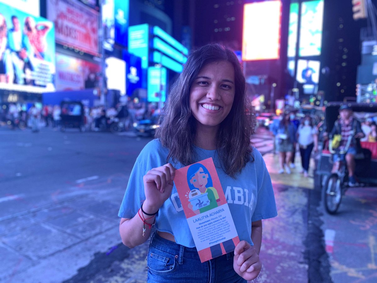 A few weeks ago, Betsy and I met up in #NYC to get a little surprise together for year’s @DiscoveryEd @3M #YoungScientist Challenge finalists!!

Also featuring the @CocaCola ad in Times Square ofc! @cokescholars