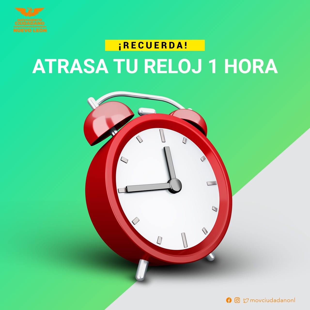 se atrasa el reloj en octubre