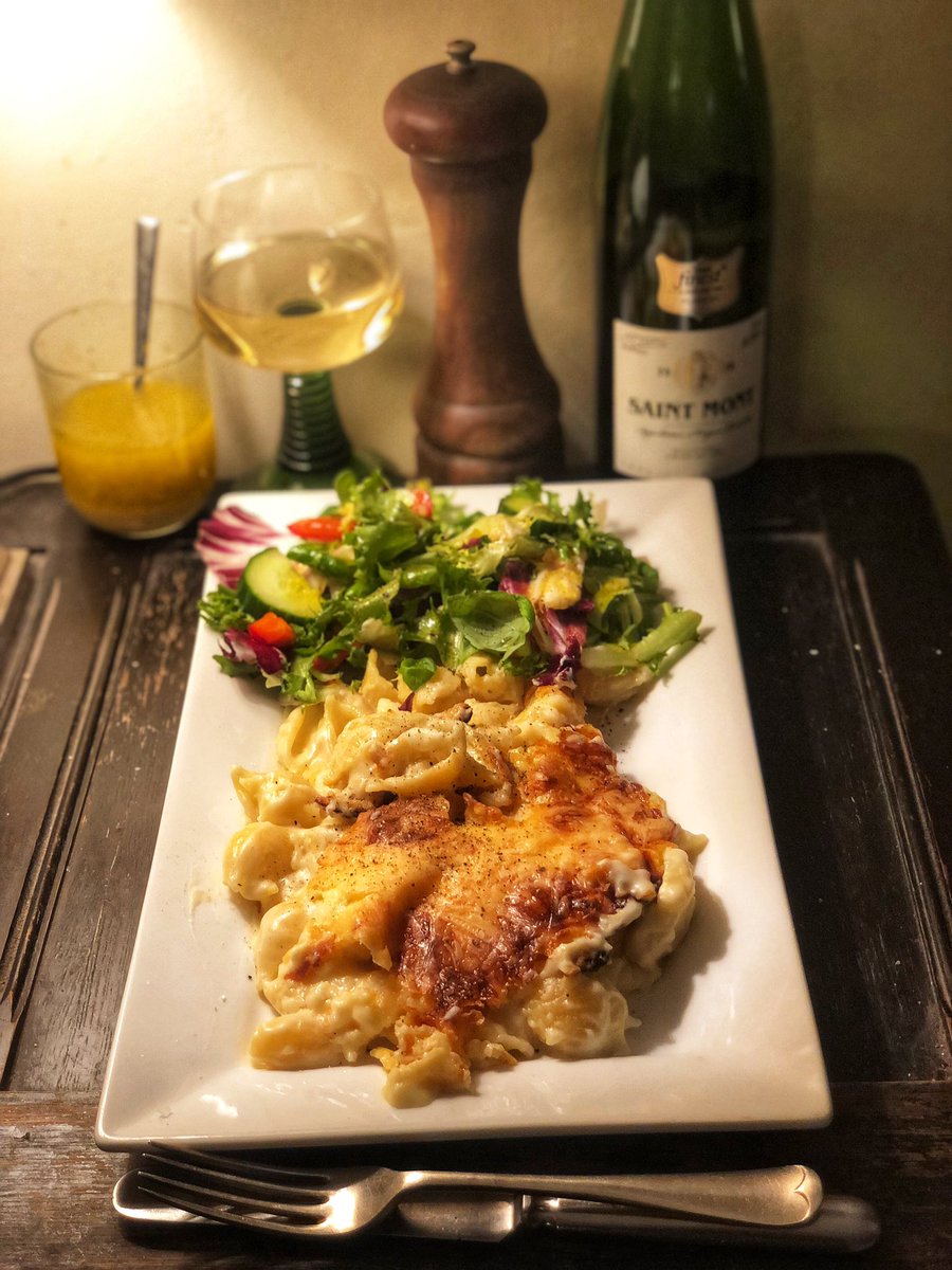 Cheese Pasta Bake &amp; Salad just brings smiles 

#LoveFood