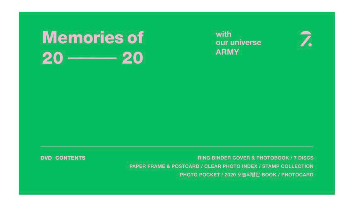 tbzhobi's tweet photo. memories of 2020 dvd giveaway!
- rt to enter
- must be following + notifs on
- worldwide
- ends nov 17 https://t.co/P41hx9G262