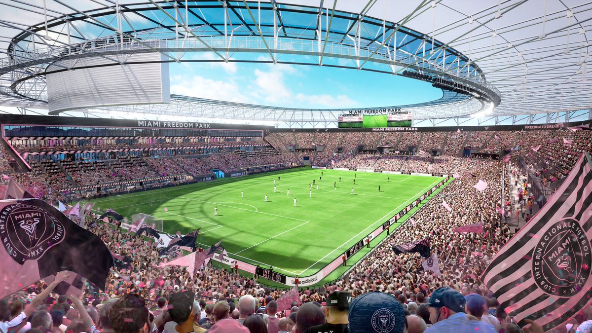 MLSTOMIAMI's tweet photo. @InterMiamiCF Work on the stadium in Miami. https://t.co/3cCxUJfXTM