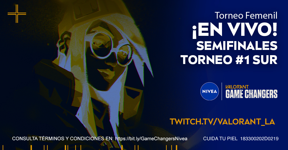 valesportsla's tweet photo. ¡EN VIVO! 📺
Los 4 mejores equipos del Sur en #VCTGameChangers se enfrentan. ¿A quién apoyas?
#4FUN 🆚 #FEMSANE
@DiabladaEsports 🆚 #FATeam
Transmisión #NiveaGameChangers en:
📺 https://t.co/t3vNVAtOej https://t.co/txrbckgWaT