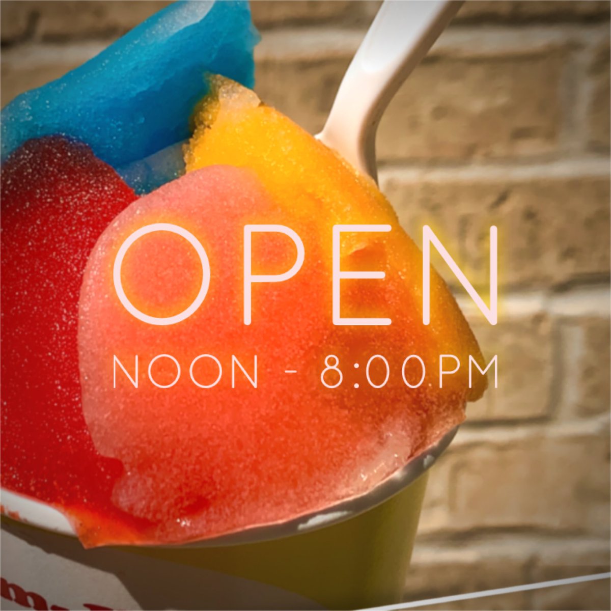 jimjimswaterice's tweet image. We’re OPEN 🍧