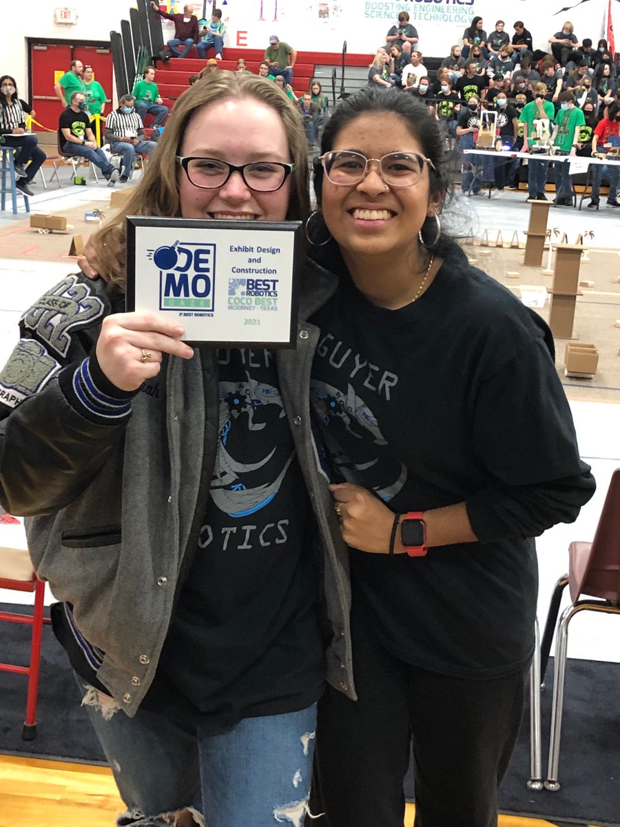 We qualified for the robot wildcard round based on our excellent Engineering Notebook score. We just won the award for Best Exhibit Design and Construction. Still more to come. It’s been a great day so far! #TheGuyerWay <a href="/GHS_Wildcats/">Guyer HS Wildcats</a> <a href="/GHSPrincipalSPP/">Dr. Shaun Perry</a>