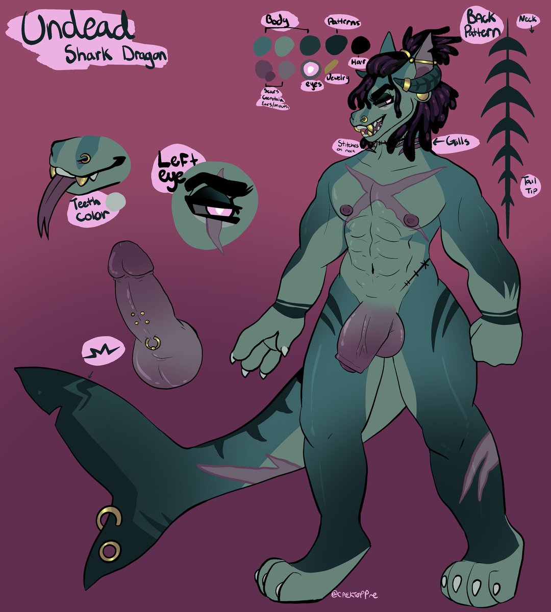 Caektoppre's tweet photo. Ref of my new baby from @ZAHHMZI 
Original bust design by them, body design by me!
#Furry #furryart https://t.co/LrK7b2NXSU