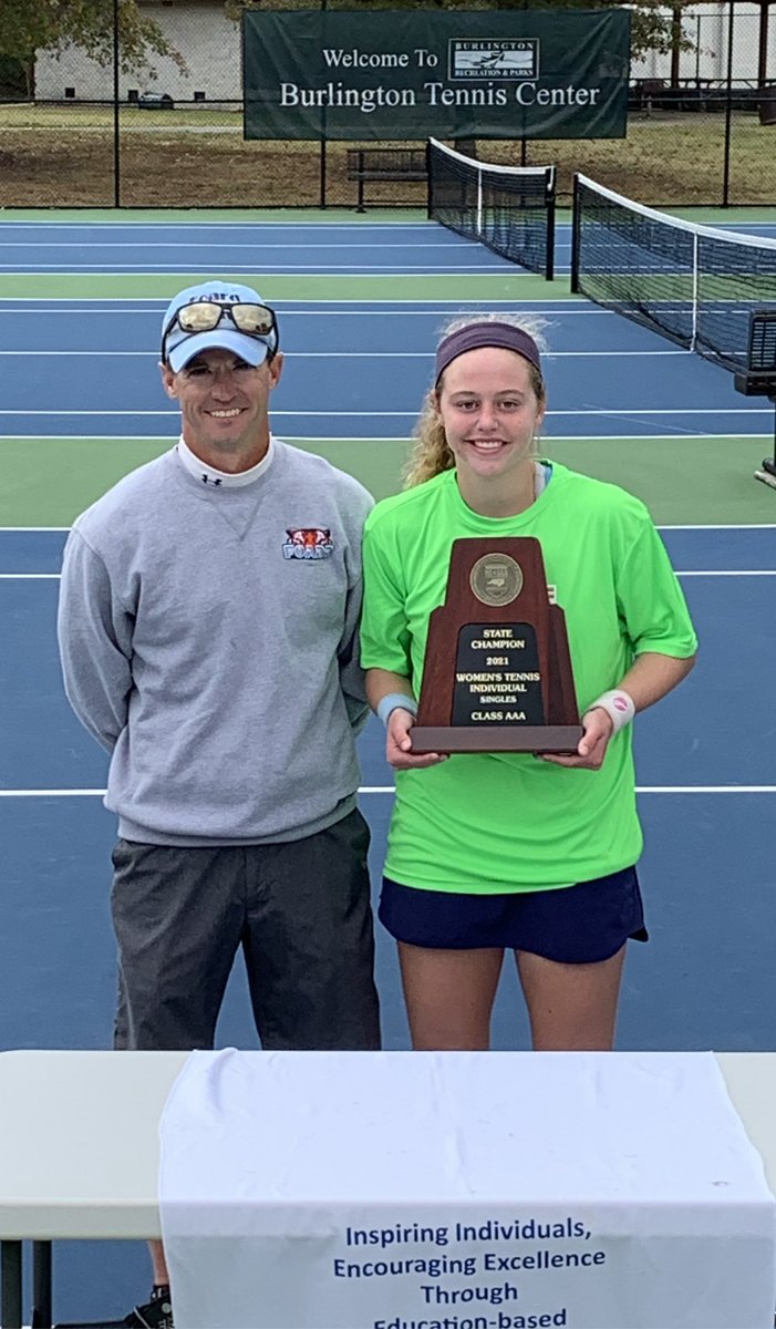 Alexis is the 3A tennis State Champion!  She is a 4x state champion!  <a href="/Copas_Crazies/">Copas Crazies</a> <a href="/FTFtigers/">Fred T. Foard HS</a> @ccs1athletics