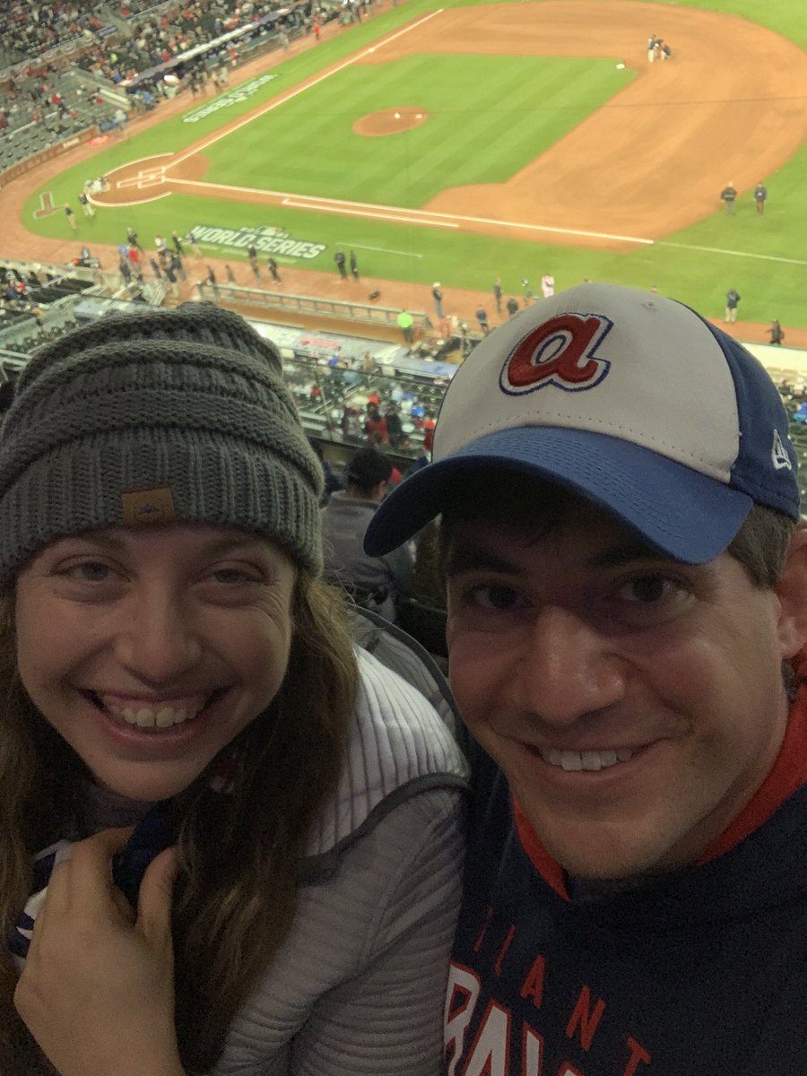 A bucket list (chilly) night for a lifelong @braves fan! Hoping for a win in game 4!
