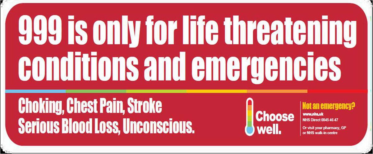 dharford79's tweet photo. Ambulance services around the UK are seeing unprecedented demand. 

You can help this demand by being sensible.

999 is for life threatening situations only.

There are other pathways for non urgent medical help. 

#ChooseWell #999wise https://t.co/qvQXeLhDA3