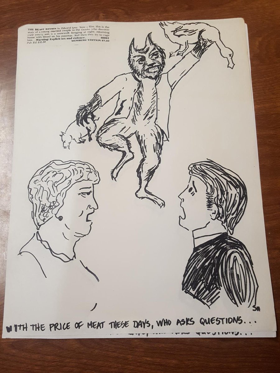 sandyhubbard's tweet photo. One of my old cartoons. #werewolf #therewolf #halloween2021 https://t.co/Ytie2G9Pu8