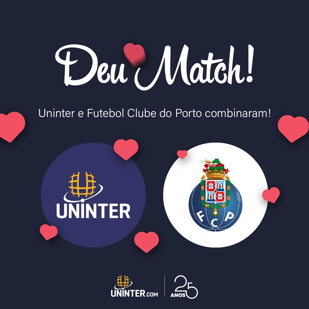 unintercabofrio's tweet photo. A Uninter tá on! 😎 Assinamos uma parceria inédita com o Futebol Clube do Porto, clube com mais participações na Champions League. ⚽ Ainda não podemos contar muito sobre o projeto, segredo que fala, né? Mas já podemos adiantar que vêm coisa boa na nossa pós-graduação. 🚀 https://t.co/ZynSQ9k1pg