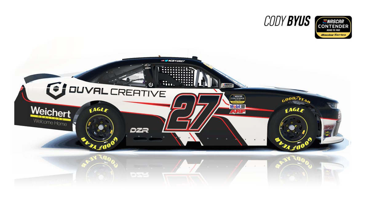 Last but certainly not least, check out @CByus27's @iRacing Contender Series paint scheme. We got three great looking cars out there this season, hopefully they all can find a way to put them in victory lane. 🏁 @CByus27 | @DeadzoneRacing
