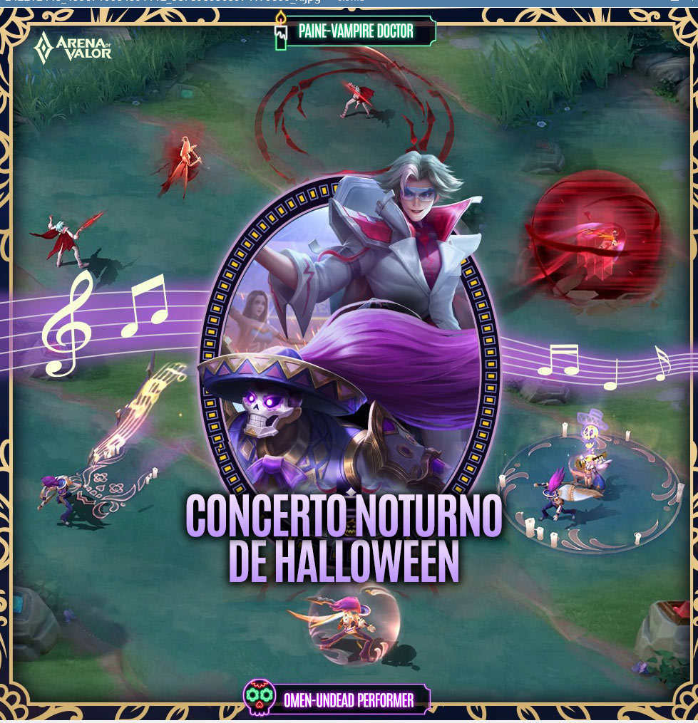 ArenaofValor_BR's tweet photo. É noite de sábado nos campos de batalha de Athanorian com Vampire Doctor Paine e Undead Performer Omen. Seus efeitos de habilidade assustadores com certeza aterrorizarão seus inimigos e os forçarão a fugir!
Você é #TeamPaine ou #TeamOmen? #ArenaofValor https://t.co/qVUwyrDxpE