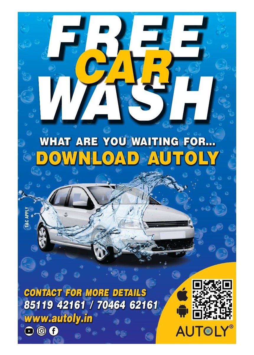Autoly_IN's tweet photo. Are you overdue for a #CarCare this #Diwali?
Download #Autoly_In iOS / Android app to get a #Free #CarWash
https://t.co/CuPqGWPYXJ
#CarCleaning #CarLovers #CarLove #JustCarCare #NewCar #InstaGood #CarPhotography #AmazingCars https://t.co/tQqMByLBrC