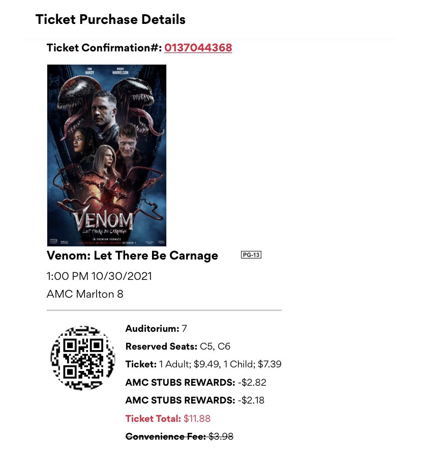 EdwardMcGerty's tweet photo. Great movie! Great time with my son Eddie! Brings back great memories of my Dad taking me to the movies when I was a kid! I told my son I would give anything to have his deceased grandfather be here with us at the movies! #3generationsofEd #Venom #SpiderManNWHPremiereSweepstakes https://t.co/166CX1gs6o