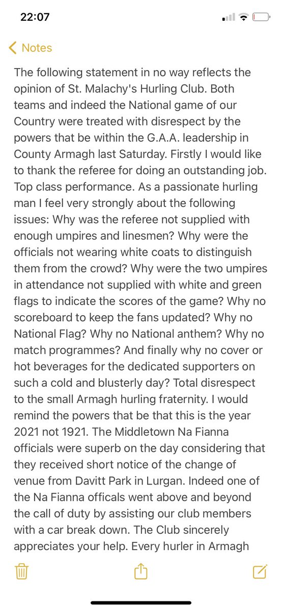 stmalachyshc's tweet photo. #hurling #gaa #disrespect #fairness #armagh #ulster https://t.co/3BSVOJbLXA