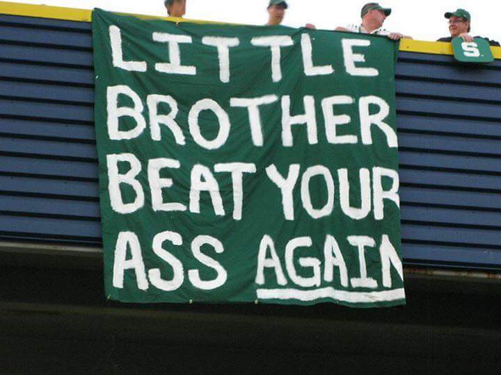 Since Mike Hart ran his damn mouth about little brother, MSU is 10-4 against Michigan. MSU should paint a fire hydrant blue in his honor.

Also: https://t.co/XqjO0oNul9 https://t.co/TRzIsA0vI4