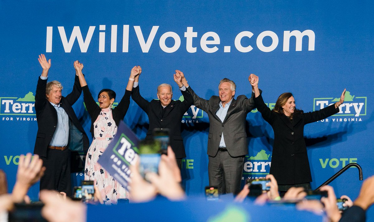JoeBiden's tweet photo. Let’s turn out Virginia for @TerryMcAuliffe: https://t.co/Hy8C4mIL2M. https://t.co/dIsOc4lYj7