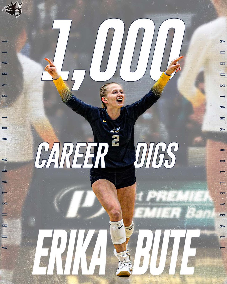 Congratulations are in order for junior libero <a href="/erika_bute/">Erika Bute</a> joining the 1️⃣,0️⃣0️⃣0️⃣ 𝐝𝐢𝐠𝐬 𝐜𝐥𝐮𝐛 ⚔️

#GOLDstandard | #BuildingChampions
