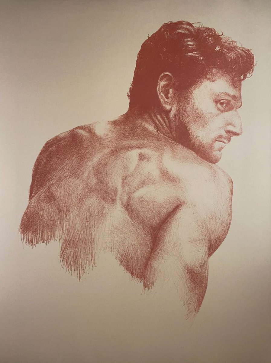 HumanFigureArt's tweet photo. Simon Haas. John.2020. Lithograph on paper. https://t.co/RE0q5xl9E3