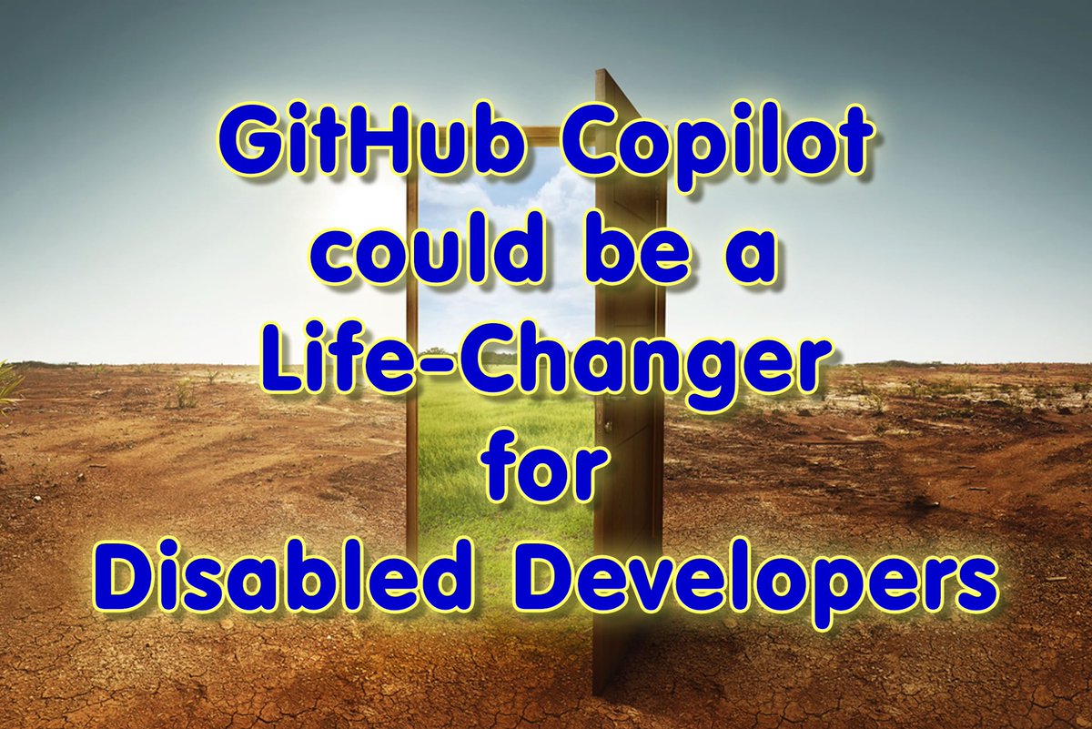 Jim_Salmons's tweet photo. Hi @ryanjsalva 👋😎👍 Thanks for reaching out via @github forum a/b exploring potential for #Copilot as #LifeChanger for #DisabledDevs. Will follow up via forum reply. ITMT, the following tweets provide some background. 1of4 Cc @maier_ak @natfriedman @TimeMachineEU @SciStarter https://t.co/BK5tU0E3e0