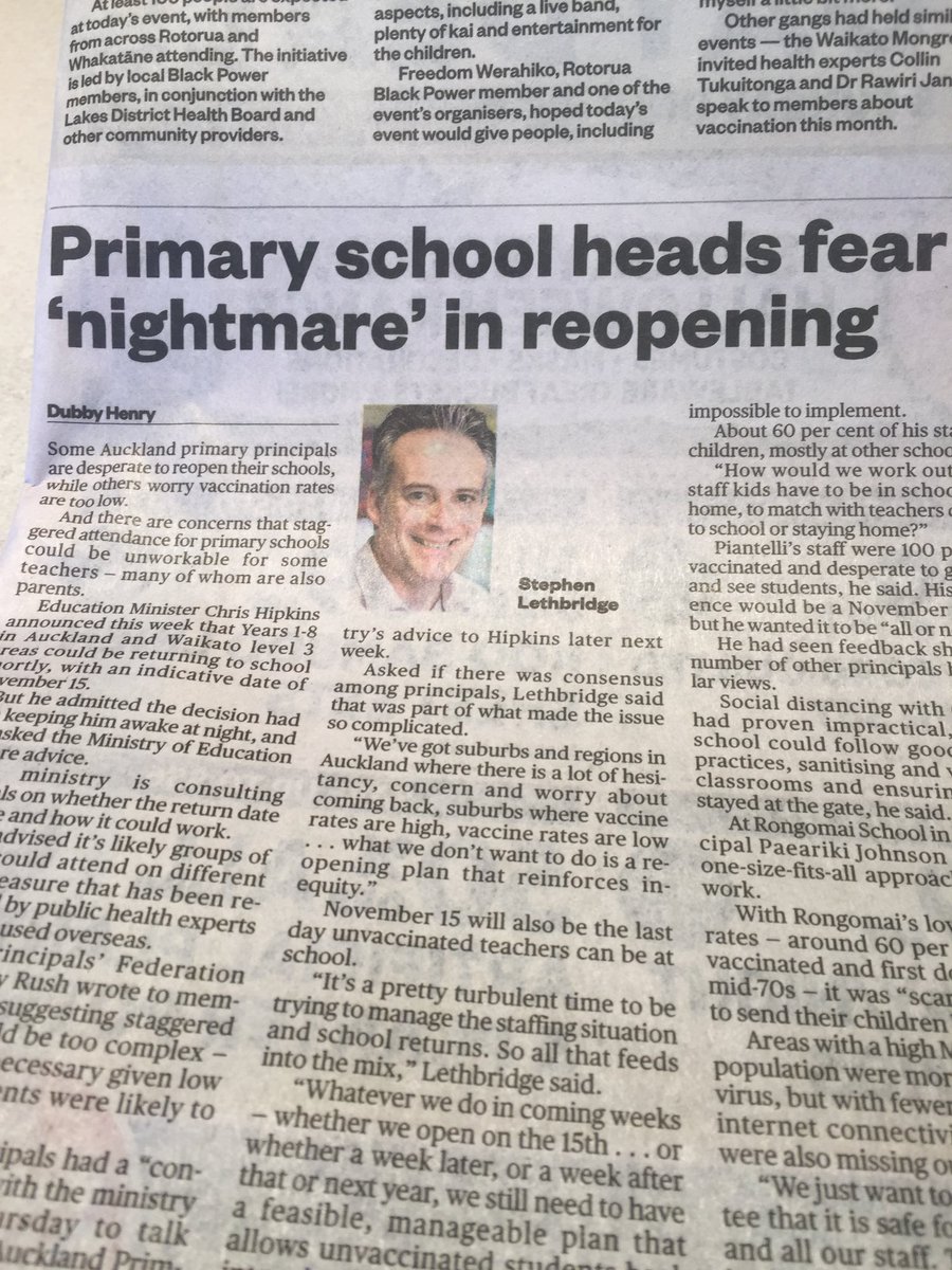stephen_PtC's tweet image. That time when you wish the @nzherald would match the clickbait headline with the person who actually used the word ‘nightmare’. Not Primary Heads - one principal interviewed used the word ‘Nightmare.’ Always seeking to polarise!