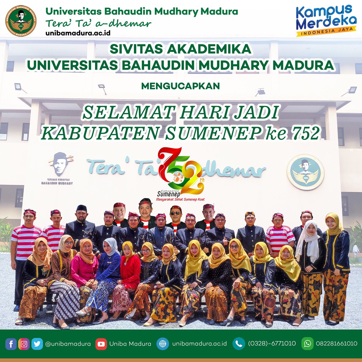 Selamat Hari Jadi Kota Sumenep yang ke 752🎉🎉🎉
Jayalah selalu kotaku, teruslah maju dan melahirkan berbagai inovasi baru yang membanggakan😇