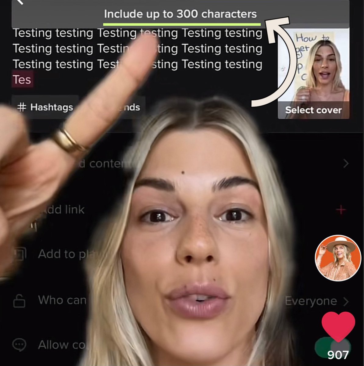 Later (@latermedia) on Twitter photo New to TikTok: testing 300 character limits for captions (up from 150).
This could be major for allowing more space to add relevant keywords, so the algorithm can better surface your content to your target audience.
👀 c/o: <a href="/jerabean/">Jera Foster-Fell</a> New to TikTok: testing 300 character limits for captions (up from 150).
This could be major for allowing more space to add relevant keywords, so the algorithm can better surface your content to your target audience.
👀 c/o: <a href="/jerabean/">Jera Foster-Fell</a>
