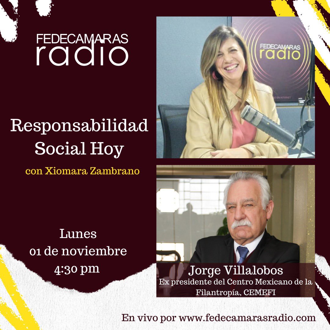 xiomarayamil's tweet photo. El próx #lunes 4:30 vía @FedeRadioVe será un gusto entrevistar a Jorge Villalobos, quien lideró por años @cemefi_org y gran referencia en la gestión de la #RSE en Latinoamérica. Excelente ponente en #SimposioRSE de @VenAmCham https://t.co/wTpMw072aA