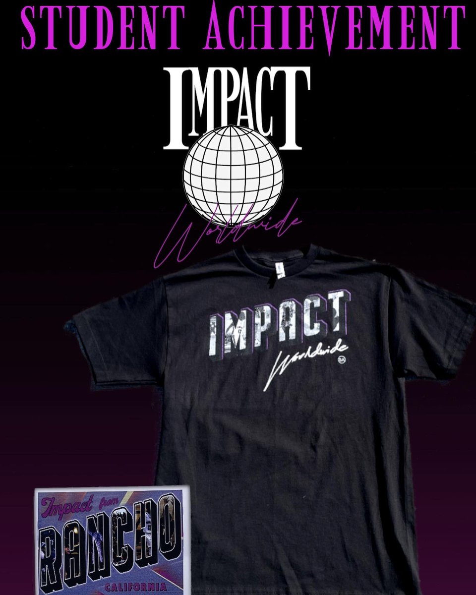 RANCHOO! This week is impact week! During both lunches you can send an impact gram to any staff or student on campus! For the first time ever, we will be selling Impact T-Shirts for $10! SEE YOU SOON 🌐💜